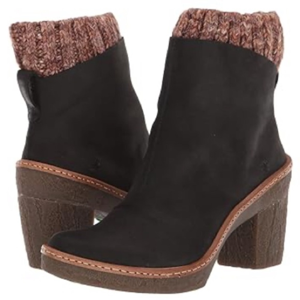 El Naturalista Brown Leather Ankle Boot with Wool Liner